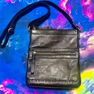 The Sak Black Leather Small Crossbody Bag
